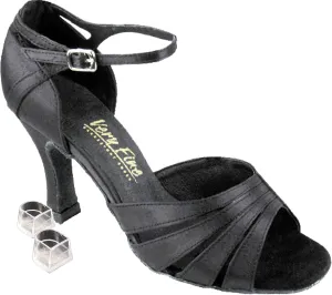 Very Fine Dance Shoes Women's Salsa Ballroom Tango Dance Shoes 1680 Bundle with Dance Shoe Heel Protectors 3" Heel