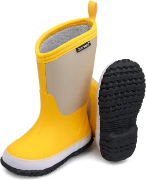 Water boots for kids, Waterproof Rubber Kids Rainboot, Insulated Rubber Neoprene Rain Boots for Toddlers Boys Girls Children