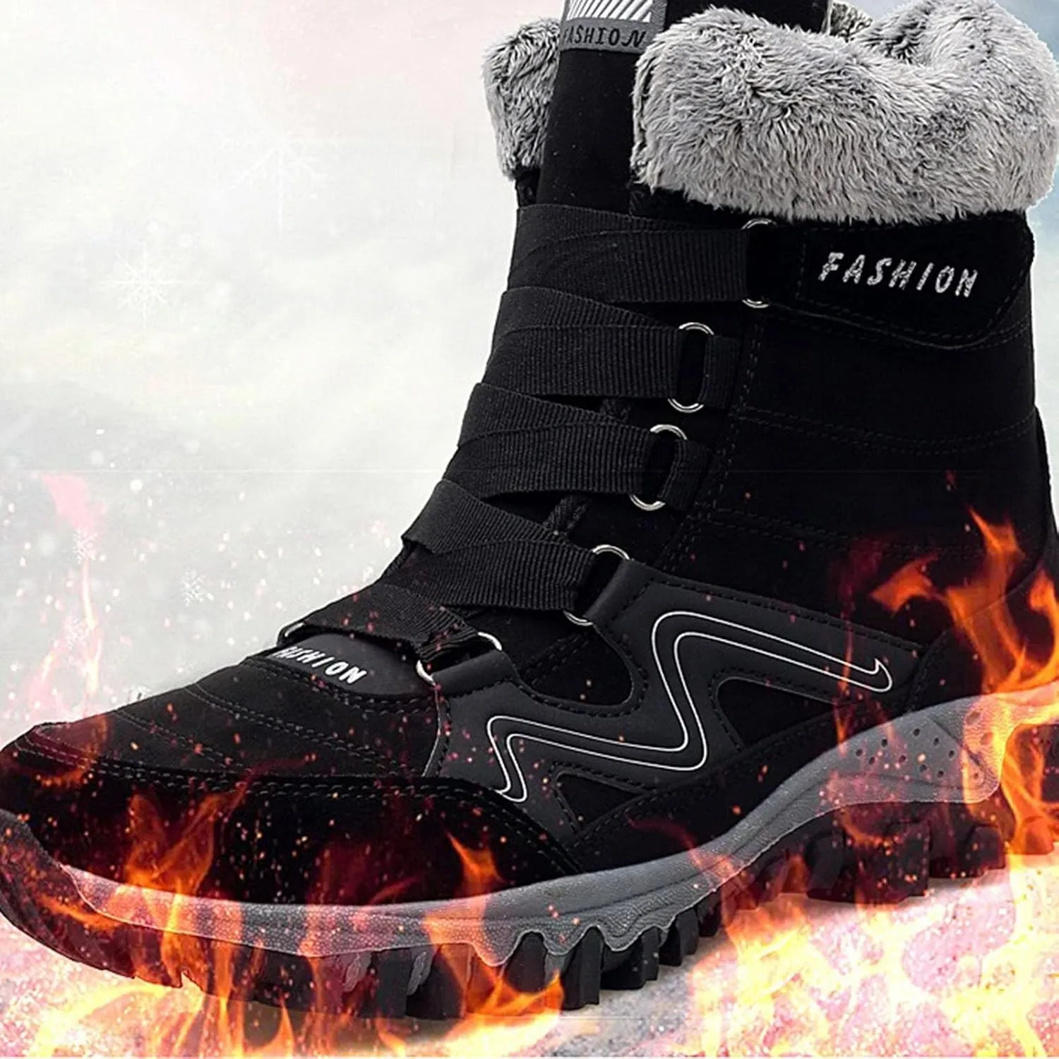 Wide Width Snow Boots for Women Zipper Boots For Women Snow Boots aterproof Women Snow Boots