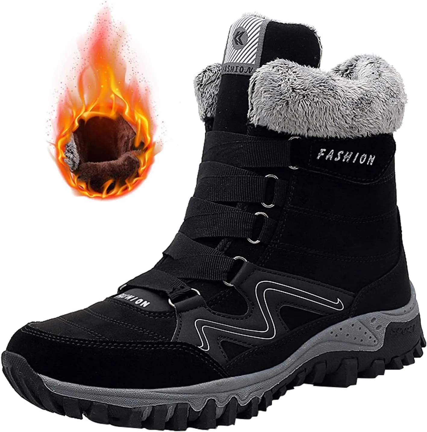 Wide Width Snow Boots for Women Zipper Boots For Women Snow Boots aterproof Women Snow Boots