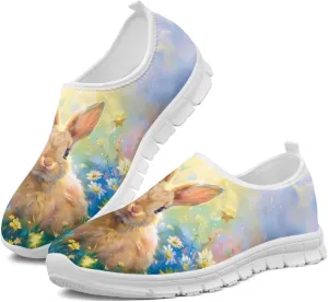 Women's Art Pattern Slip-On Sneakers Casual Low-Top Flat Dress Shoes Lightweight Soft Shoes Non-Slip Workout Holiday Shoes US Size 5.5-11.5
