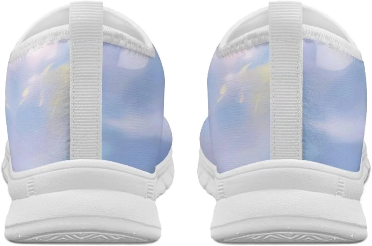 Women's Art Pattern Slip-On Sneakers Casual Low-Top Flat Dress Shoes Lightweight Soft Shoes Non-Slip Workout Holiday Shoes US Size 5.5-11.5