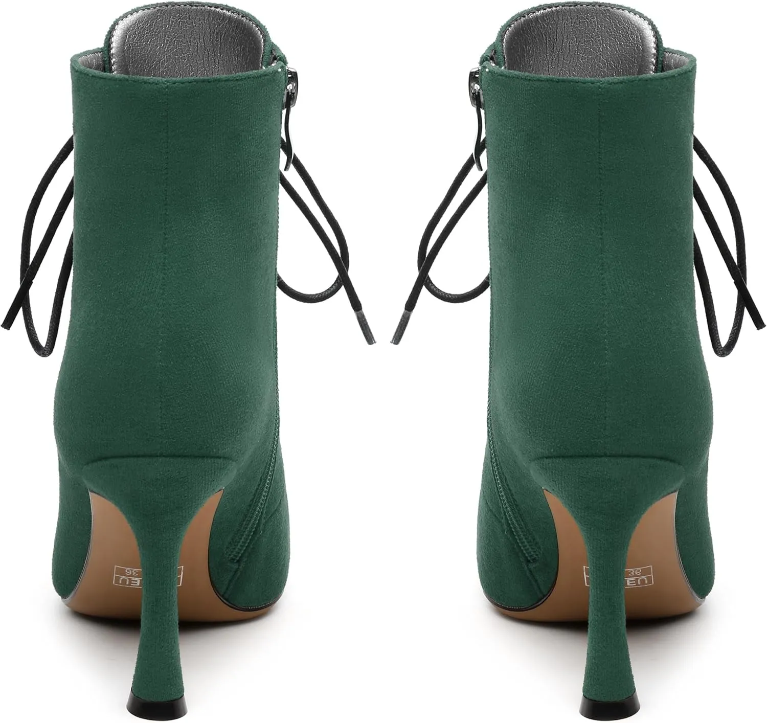 Womens Boots, Lace Up Pointed Toe Ankle High Boots, High Heel Side Zippers Ankle Bootie, Fashion Ankle Boot for Party Working Daily