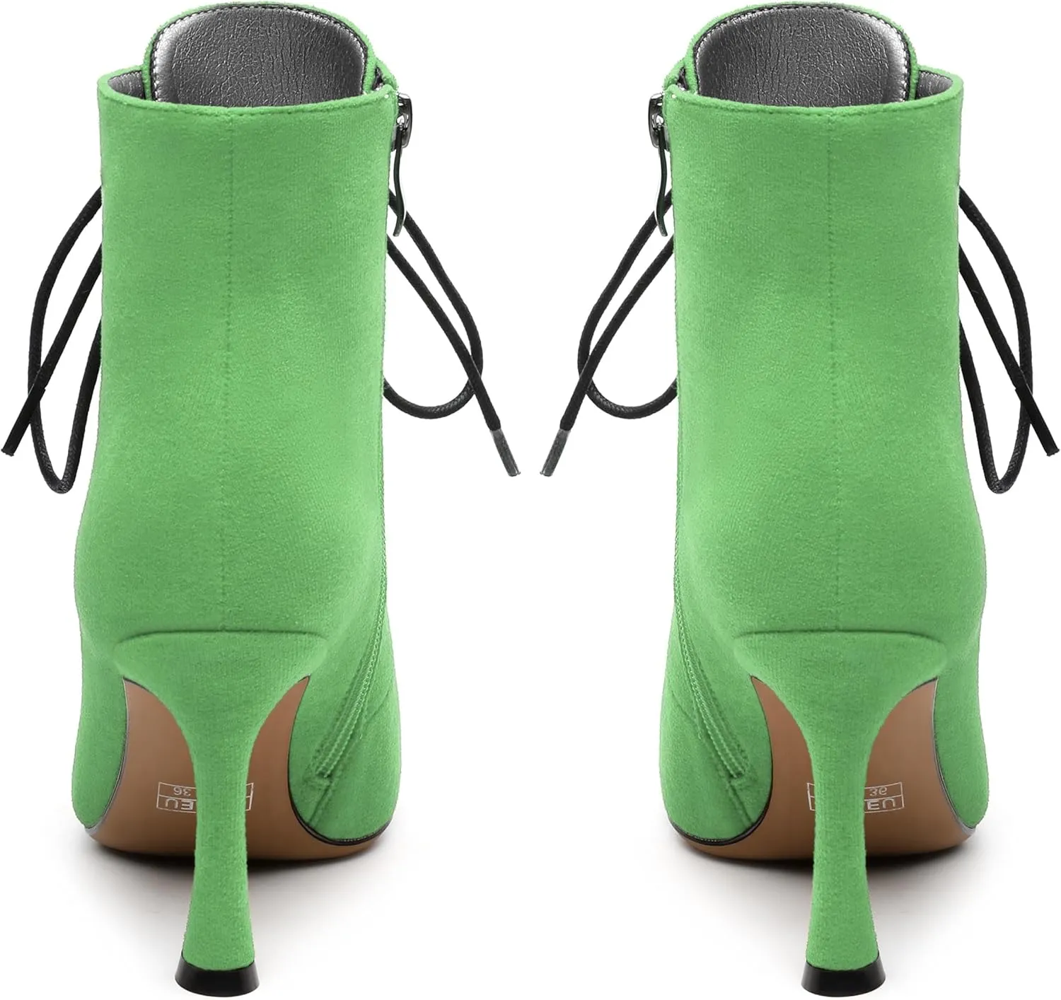 Womens Boots, Lace Up Pointed Toe Ankle High Boots, High Heel Side Zippers Ankle Bootie, Fashion Ankle Boot for Party Working Daily