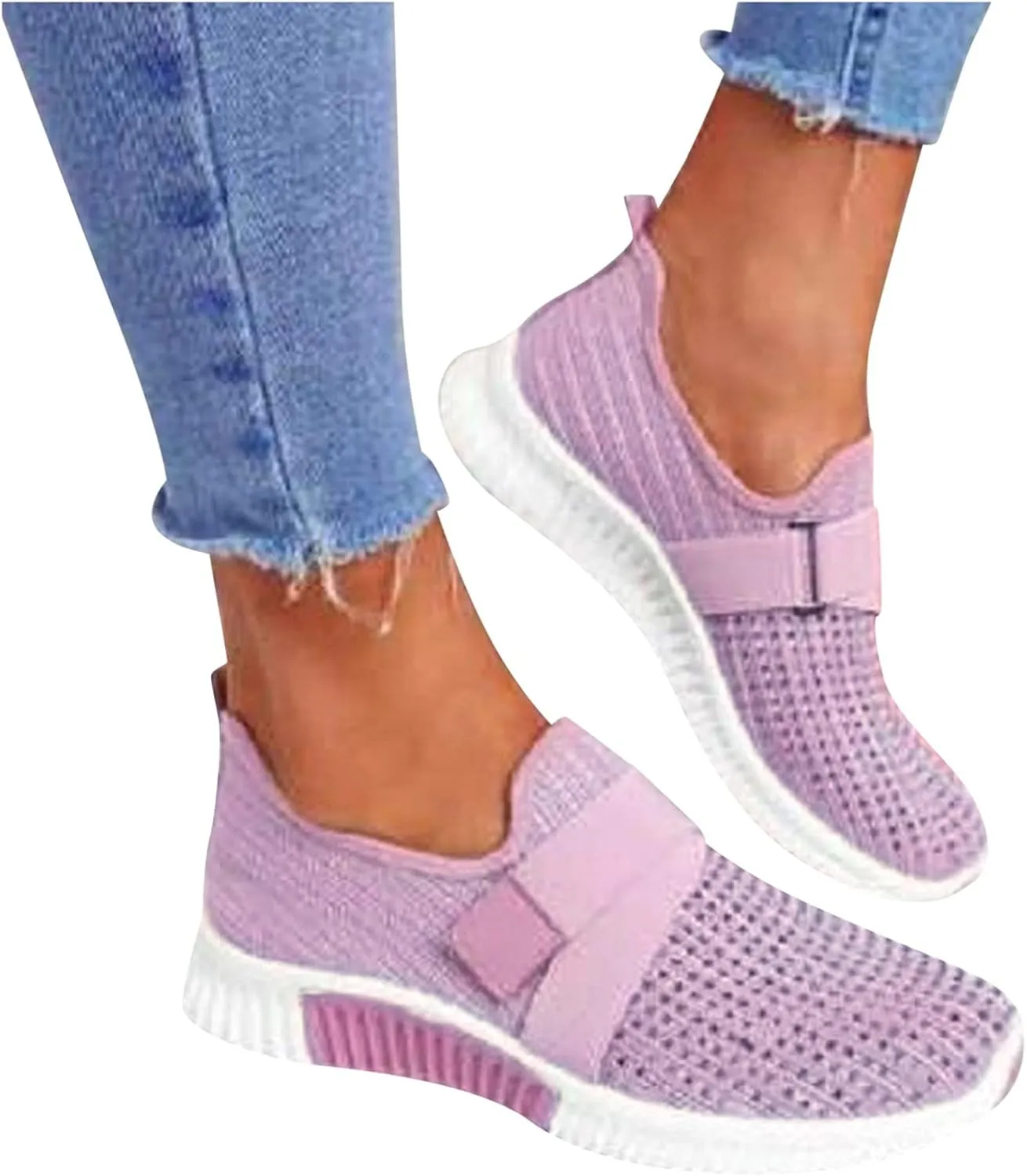 Women's Canvas Casual Shoes Dating Platform Slip-On High Top Sneakers Men's Road Running Shoes Loafer Platform Shoes for Women White Walking Sneakers for Women