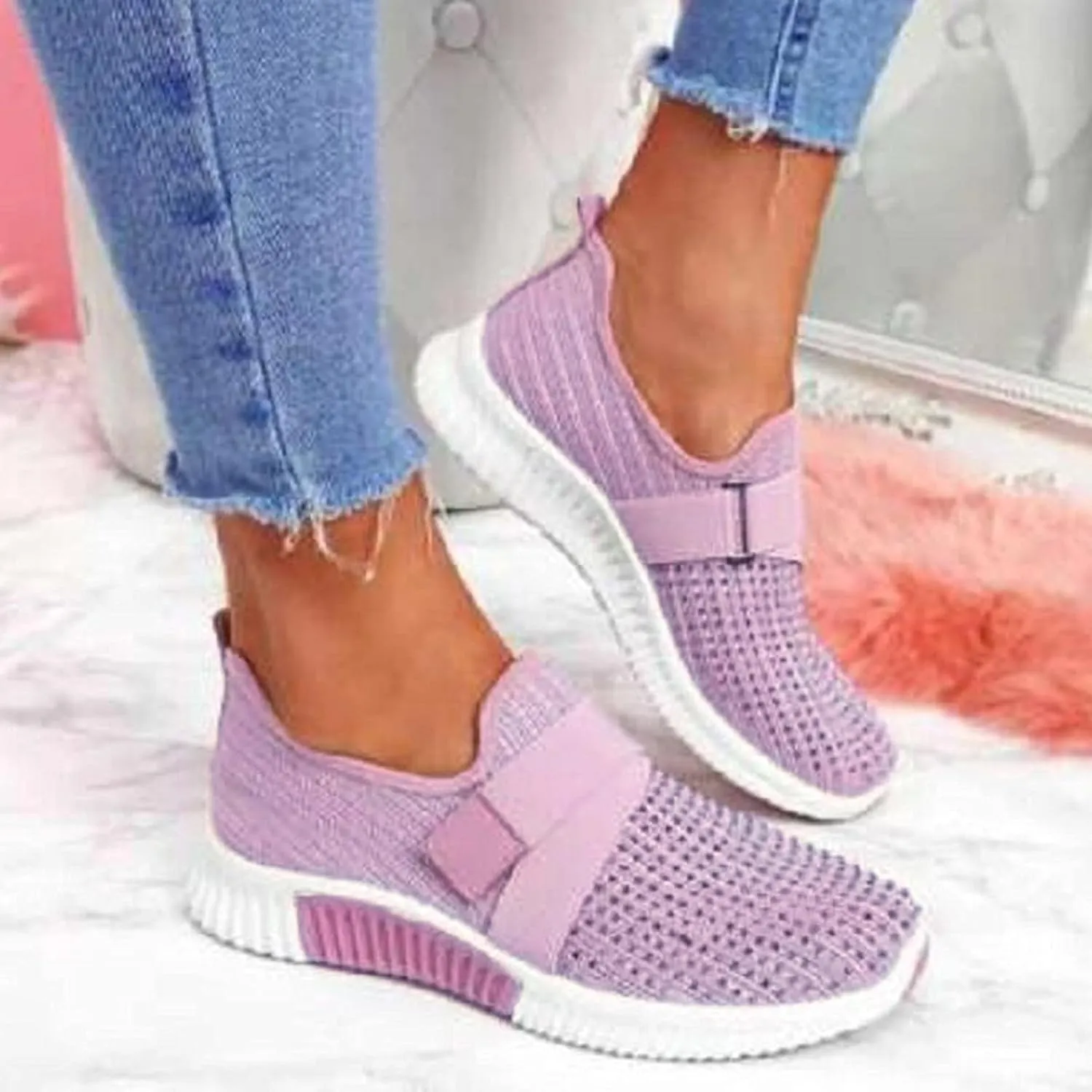 Women's Canvas Casual Shoes Dating Platform Slip-On High Top Sneakers Men's Road Running Shoes Loafer Platform Shoes for Women White Walking Sneakers for Women