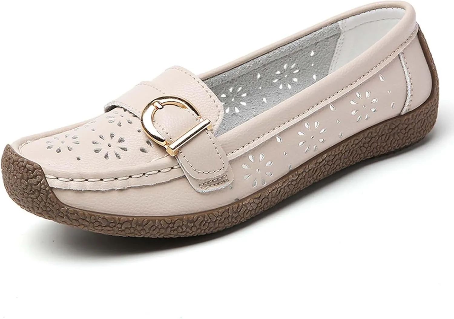Women's Casual Comfortable Slip On Flat Shoes Breathable Soft Sole Loafers for Walking Driving Everyday Wear with Jeans Skirts