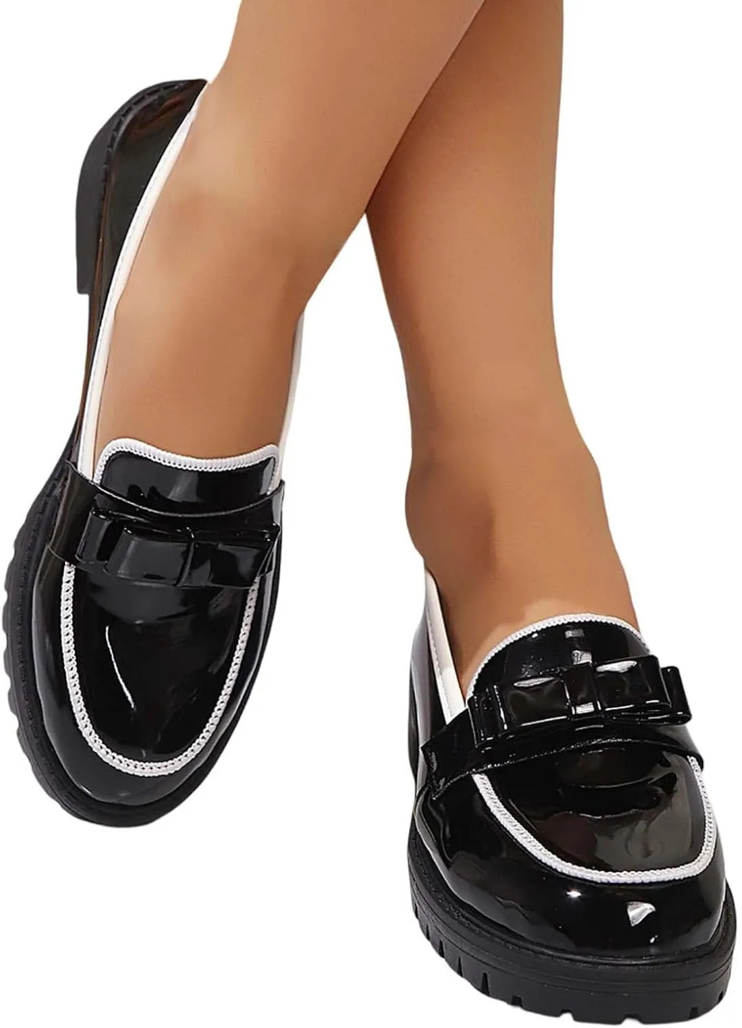 Women's Casual Slip On Loafers Round Toe Low Heel Dress Shoes Comfortable Everyday Wear for Spring Summer