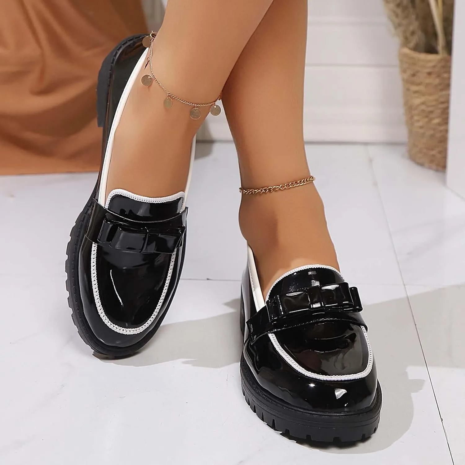Women's Casual Slip On Loafers Round Toe Low Heel Dress Shoes Comfortable Everyday Wear for Spring Summer