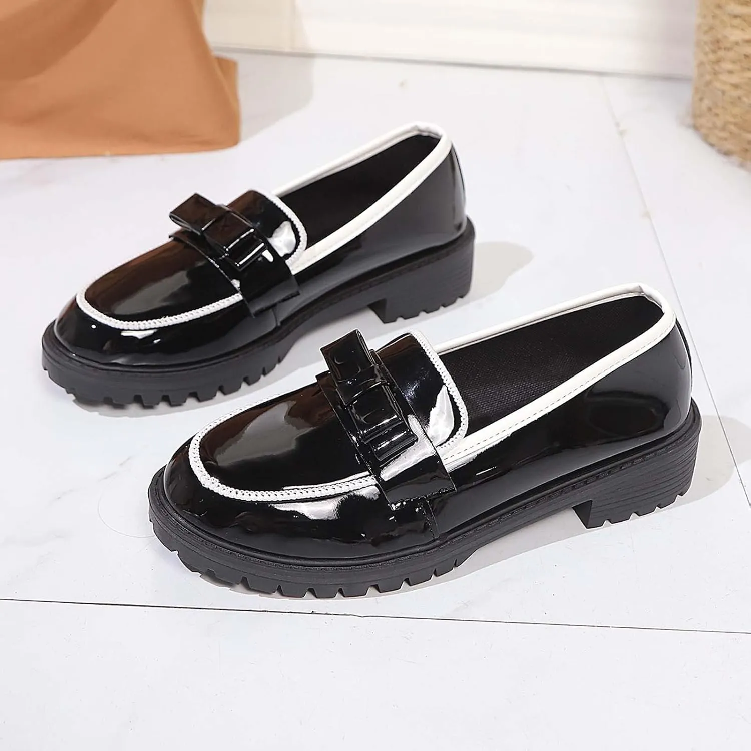 Women's Casual Slip On Loafers Round Toe Low Heel Dress Shoes Comfortable Everyday Wear for Spring Summer