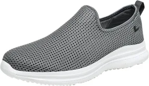 Women's Fashion Sneaker Mesh Slip On Black Non Slip Shoes for Women Comfortable Women Shoes Casual Walking Loafers Women Comfort Women Casual Sneakers