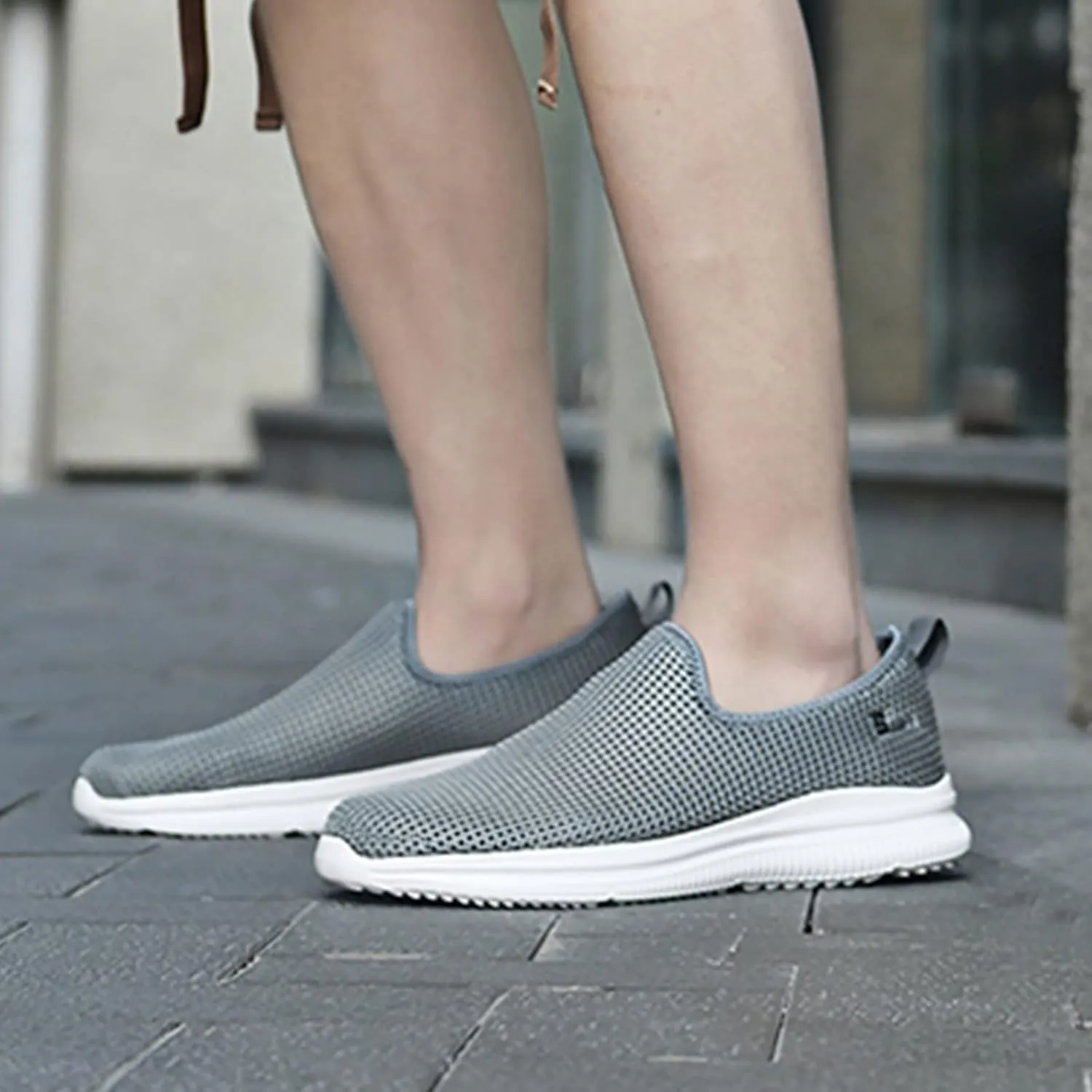 Women's Fashion Sneaker Mesh Slip On Black Non Slip Shoes for Women Comfortable Women Shoes Casual Walking Loafers Women Comfort Women Casual Sneakers