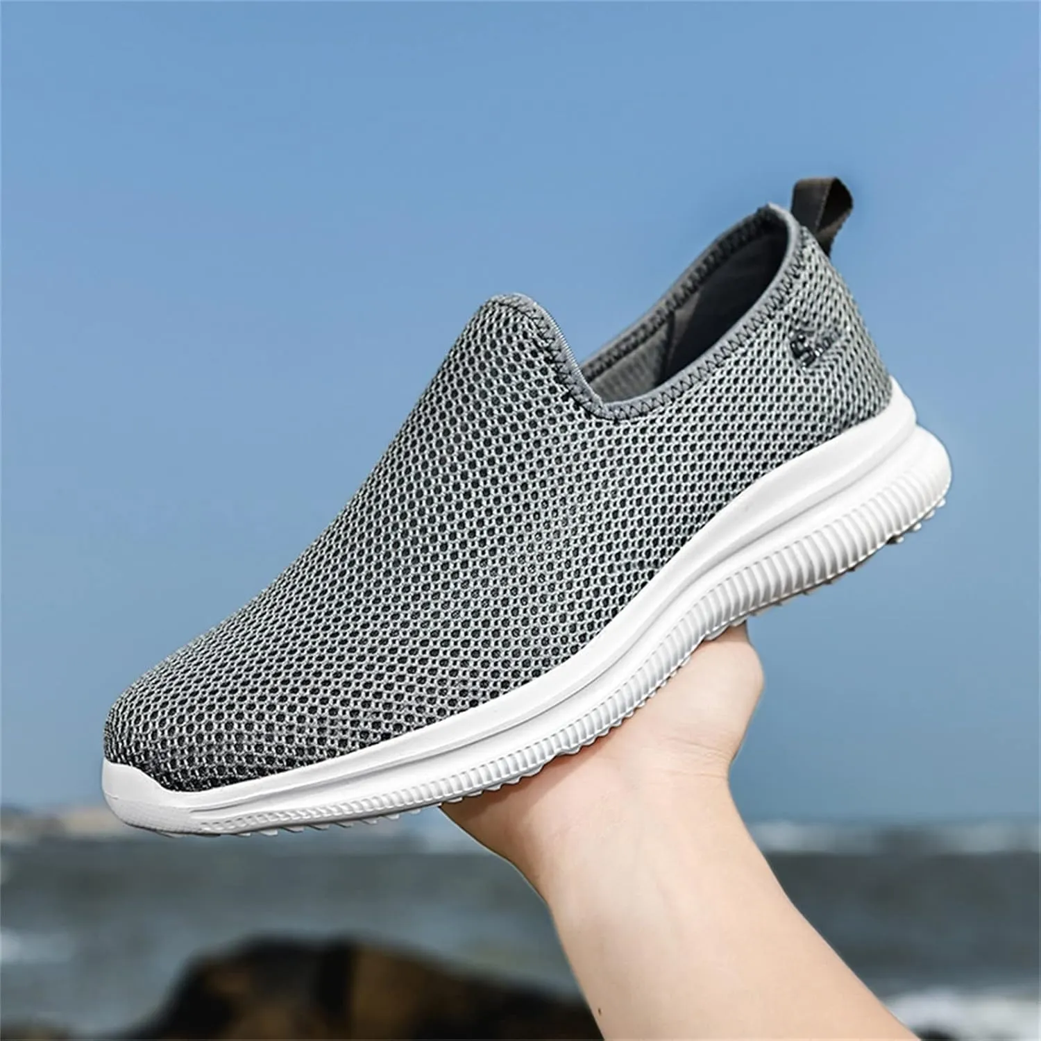Women's Fashion Sneaker Mesh Slip On Black Non Slip Shoes for Women Comfortable Women Shoes Casual Walking Loafers Women Comfort Women Casual Sneakers