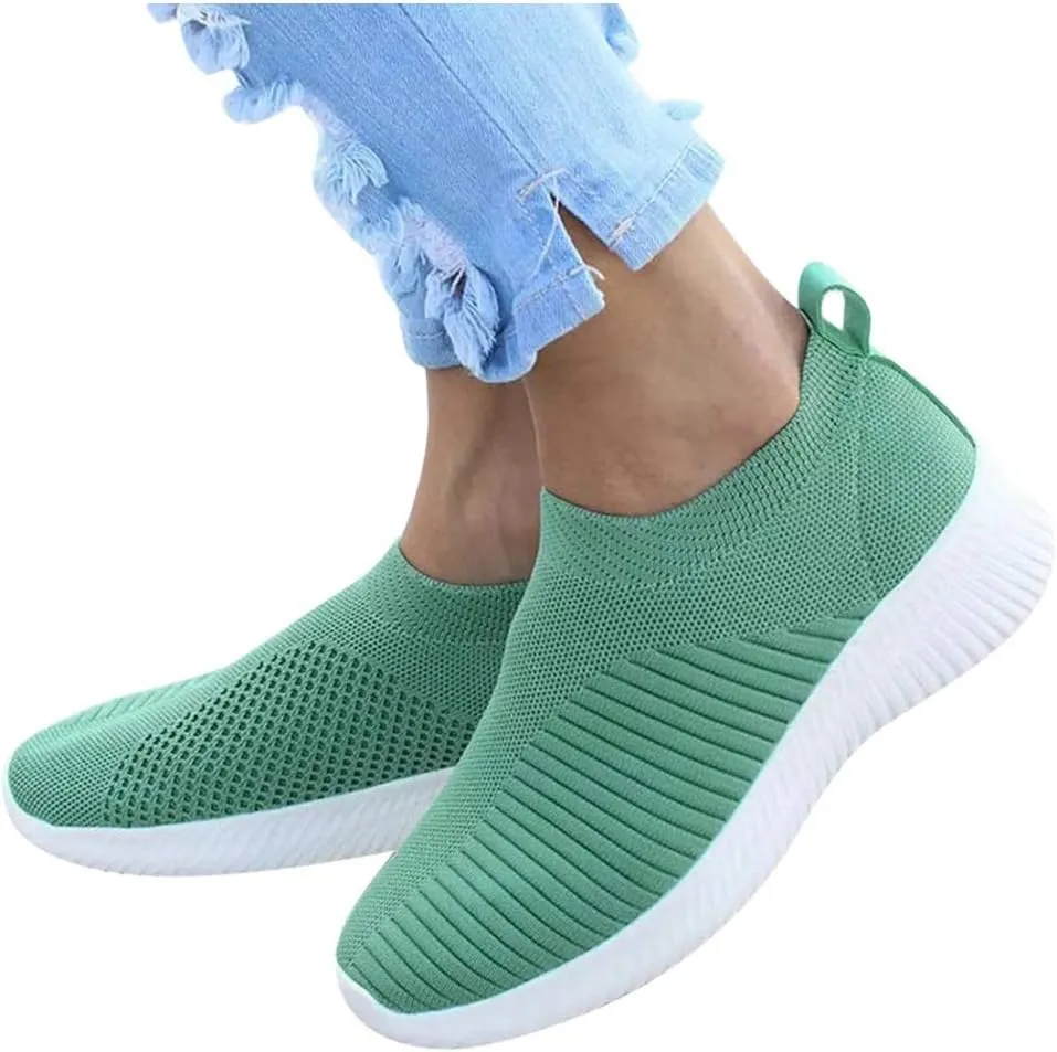 Women's Fashion Sneaker Non Slip Breathable Lightweight Comfortable Lace Up Womens Running Shoes Arch Support Loafers Women White Shoes for Women Sneakers