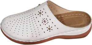 Women's Mules & Clogs Summer Closed Toe Slip on Sandals, Hollow Out Breathable Platform Orthopedic Slippers Comfortable Walking Wedge Clogs All Day Comfort