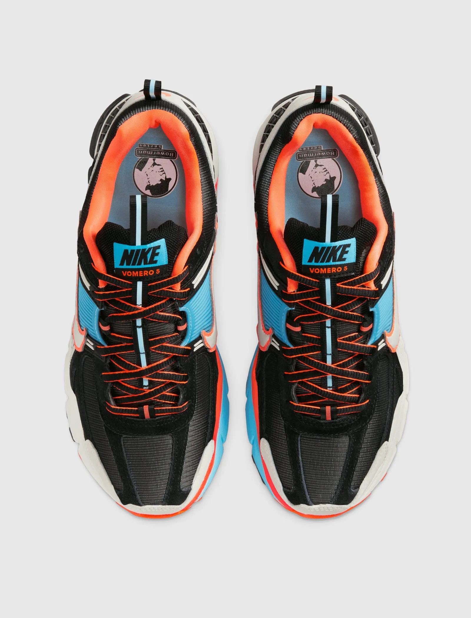 WOMEN'S NIKE ZOOM VOMERO 5  BLACK/LIGHT BONE/BLUE GAZE/TOTAL ORANGE