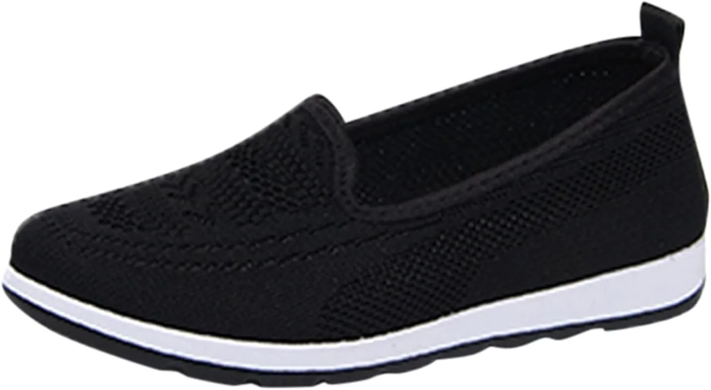 Womens Orthopedic Casual Loafers Slip On Walking Shoes with Arch Support Comfortable Sneakers Plantar Fasciitis Relief Foot Heel Pain Diabetic