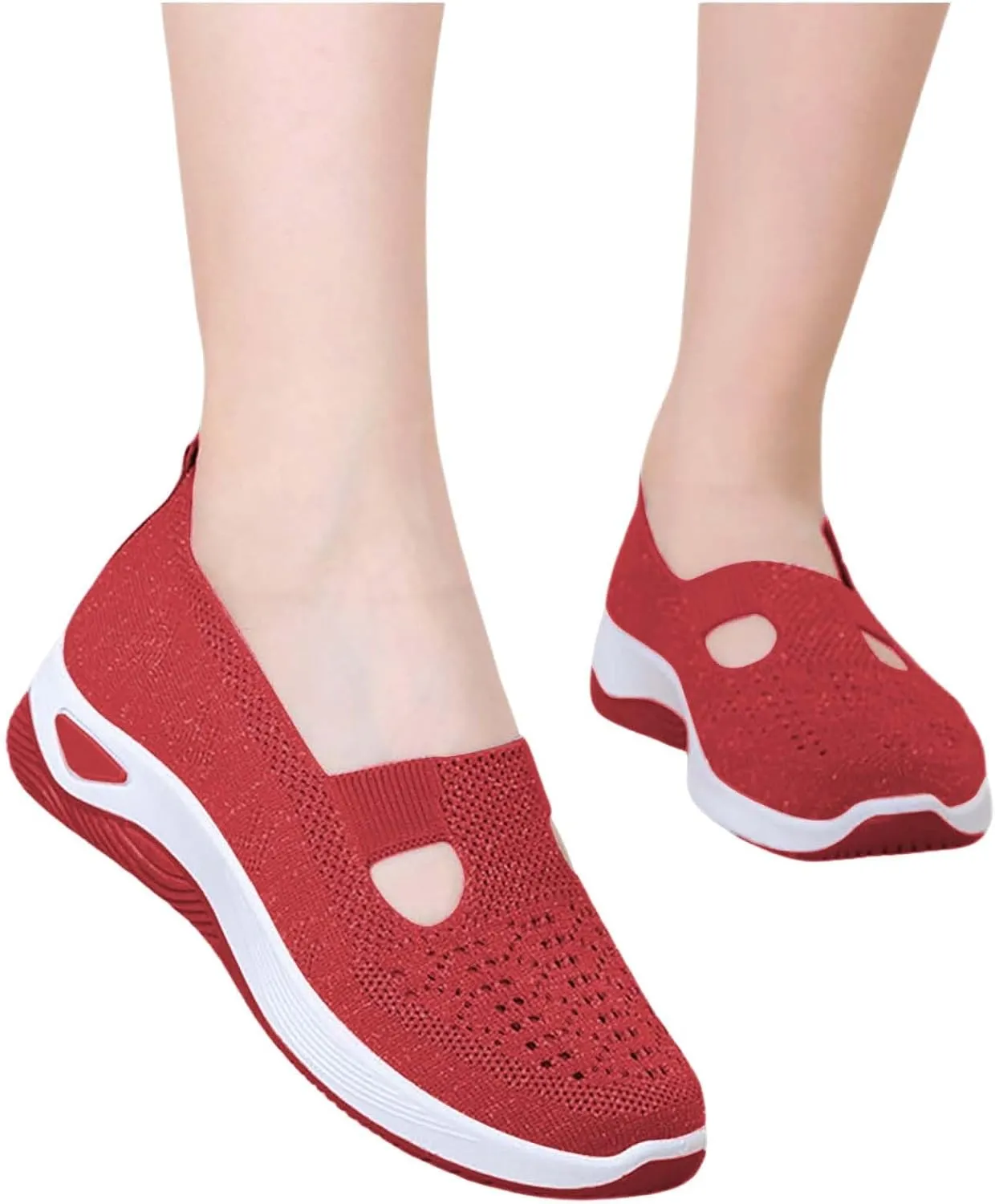 Womens Orthopedic Casual Shoes Slip On Walking Sneakers with Arch Support Comfortable Loafers for Plantar Fasciitis Relief Foot Heel Pain Diabetic Feet