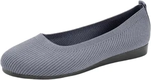 Women's Pointed-Toe Ballet Classic Lightweight Slip On Breathable Comfortable Casual Ladies Everyday Shoes