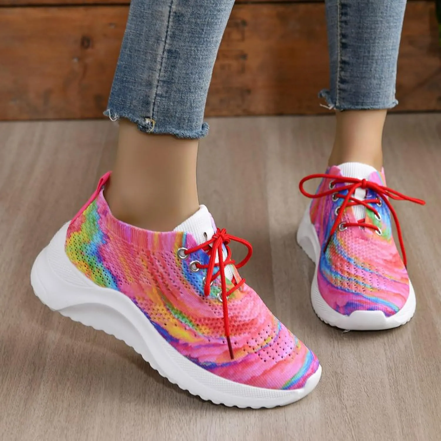 Womens Recovery Shoes White Sneaker Non Slip Gym Workout Shoes Breathable Fashion Sneakers for Women