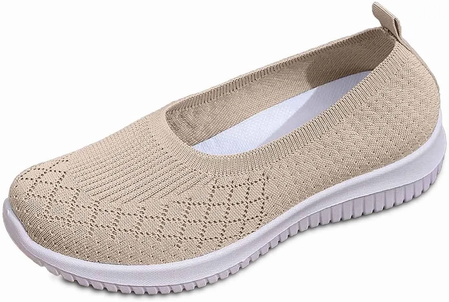 Women's Slip On Comfy Walking Shoes,Lightweight Breathe Mesh Orthotic Cushion Softsole Nursing Sneakers Flip Flops