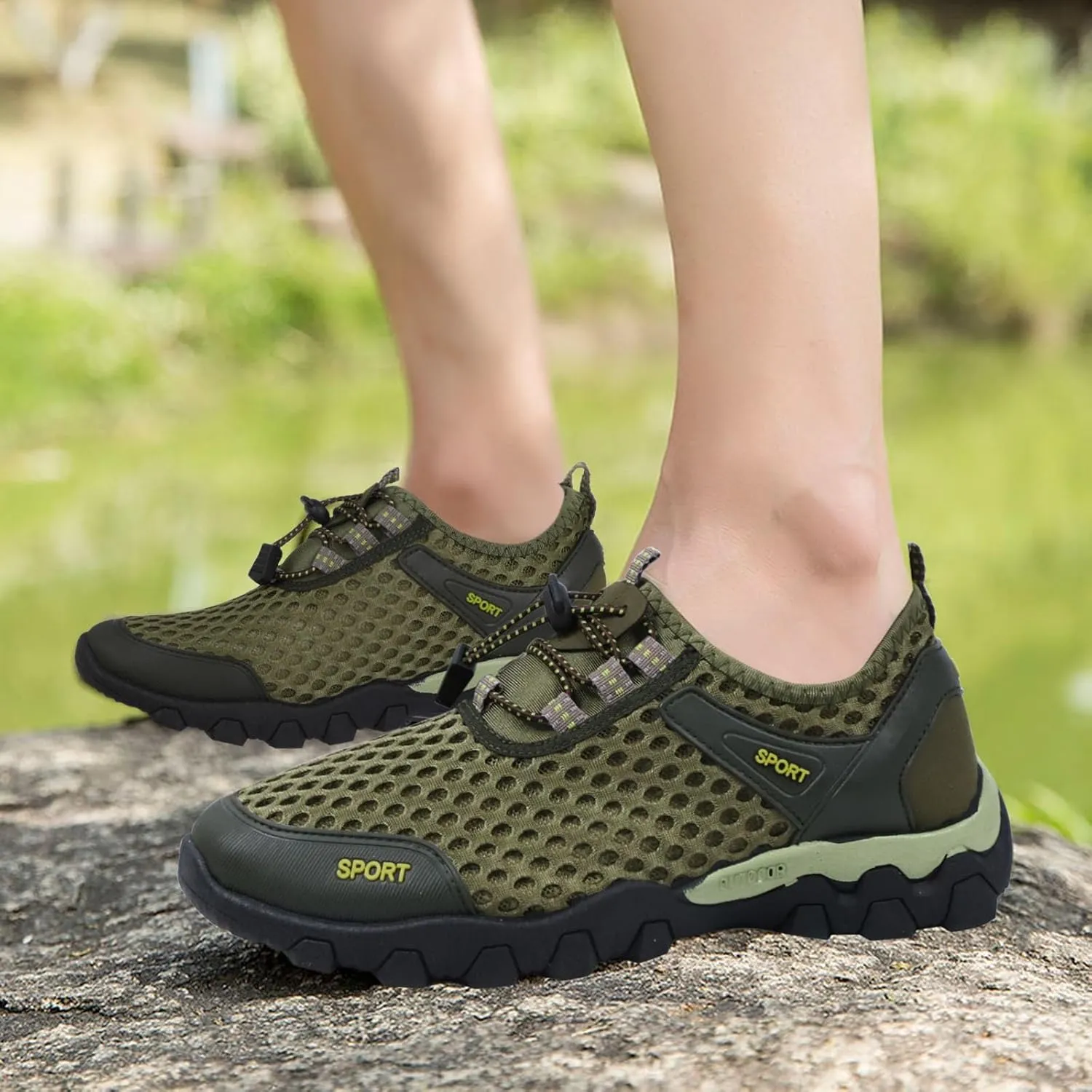 Women's Sneakers Wide Lightweight Work Slip Resistant Breathable Slip On Casual Shoes for Women Non Slip Loafers Backless Sneakers for Women