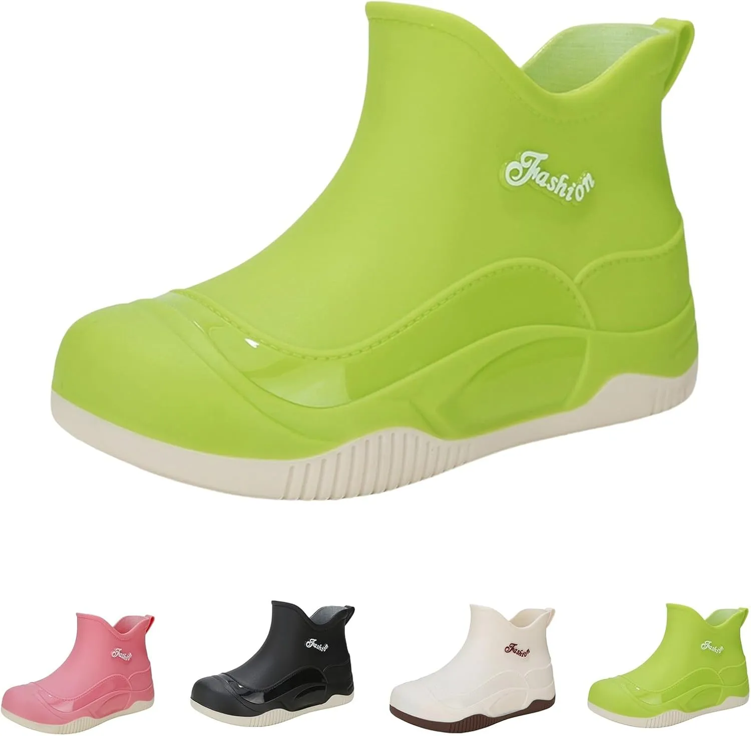 Women's Waterproof Rubber Rain Boots Non-slip Rain Boots Garden Shoes Lightweight Ankle Boots Outdoor Work Boots
