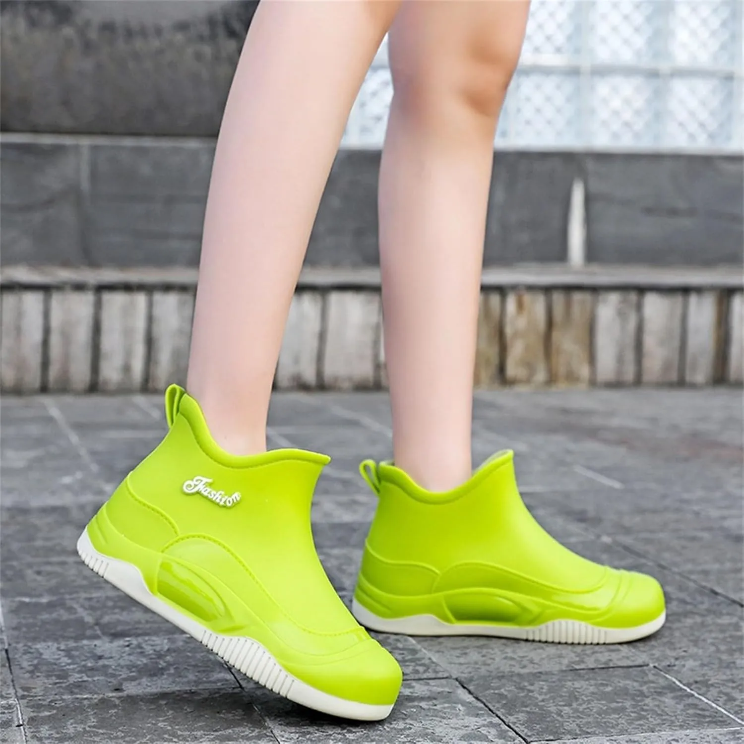 Women's Waterproof Rubber Rain Boots Non-slip Rain Boots Garden Shoes Lightweight Ankle Boots Outdoor Work Boots