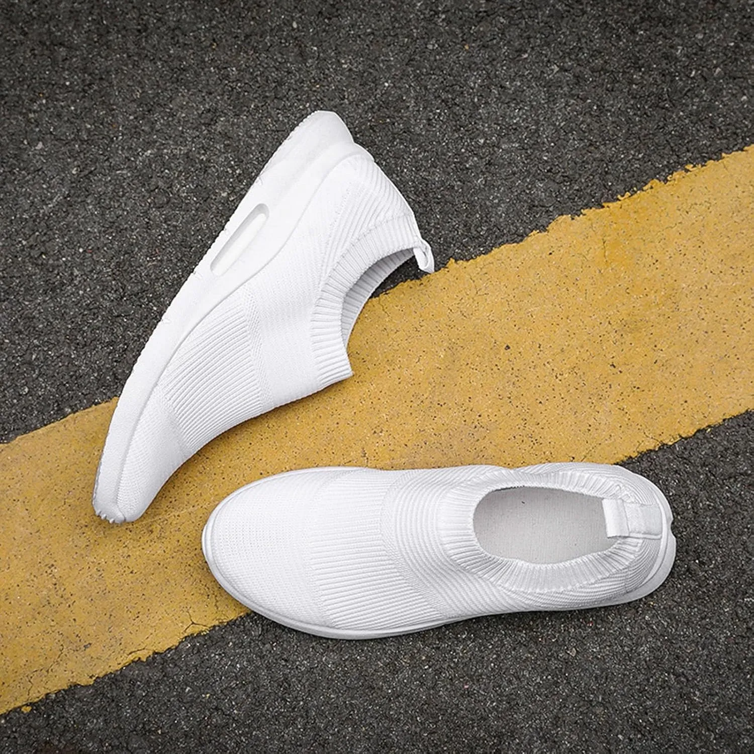 Womens White Platform Sneakers High Top Platform Shoes Fashion Canvas Waterproof Tennis Shoes Wide Width Loafers for Women Plus Size Slip On Shoes for Men Sneakers