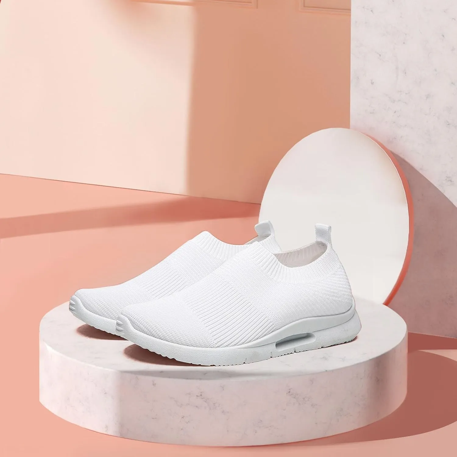 Womens White Platform Sneakers High Top Platform Shoes Fashion Canvas Waterproof Tennis Shoes Wide Width Loafers for Women Plus Size Slip On Shoes for Men Sneakers