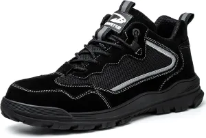 Work Boots for Men Lightweight Steel Toe Boots Comfortable High Top Safety Shoes Steel Toe Shoes for Men Indestructible Construction Boots for Men Work Shoes