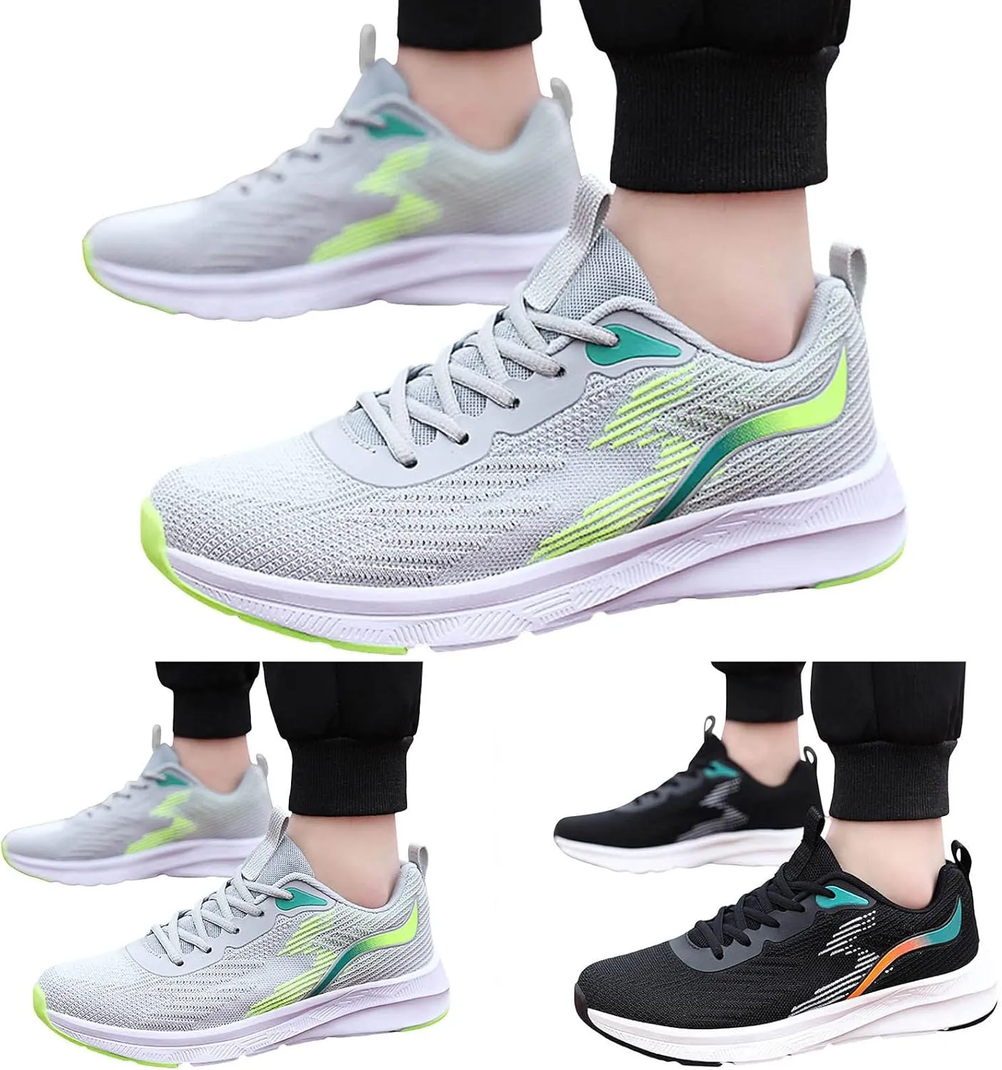 Workout Athletic Sport Shoes for Men Breathable Mesh Sneakers Comfortable Thick Bottom Non Slip Classic Sneaker