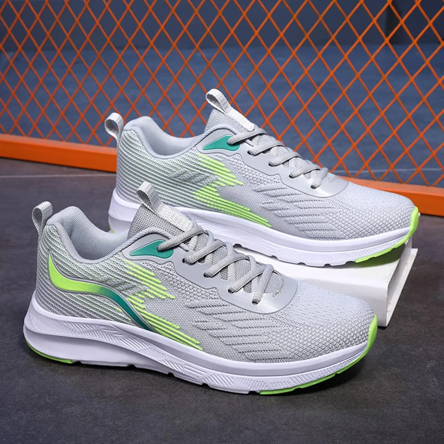 Workout Athletic Sport Shoes for Men Breathable Mesh Sneakers Comfortable Thick Bottom Non Slip Classic Sneaker